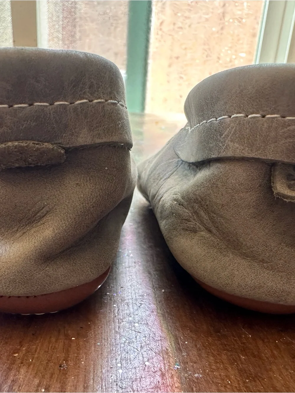Freshly Picked Olive Green Leather Baby Moccasins with Tan Laces